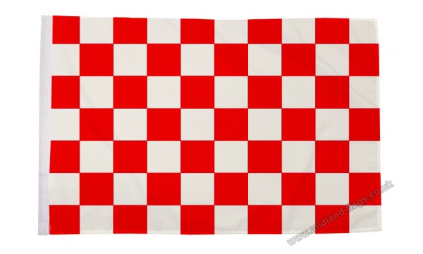 Red and White Check Flag (Sleeved)